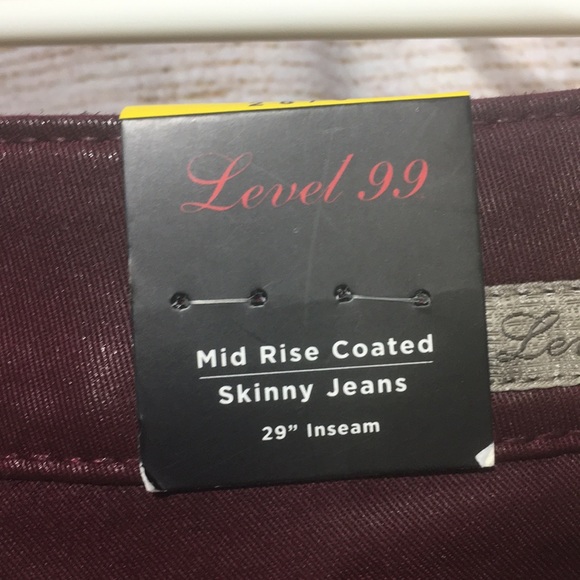 Burgundy Vegan Leather fake leather 28 level 99 - Picture 6 of 8